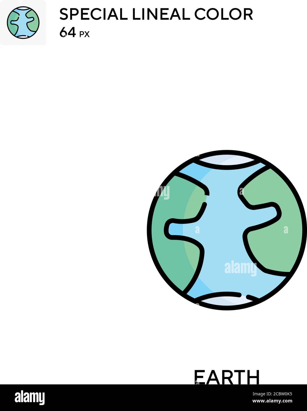 Earth Special lineal color vector icon. Earth icons for your business ...