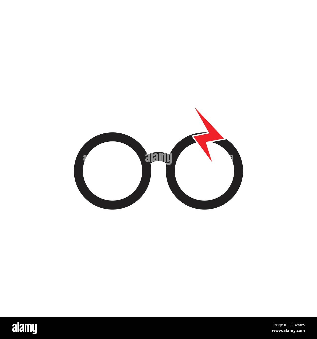 eyeglasses energy symbol logo vector Stock Vector