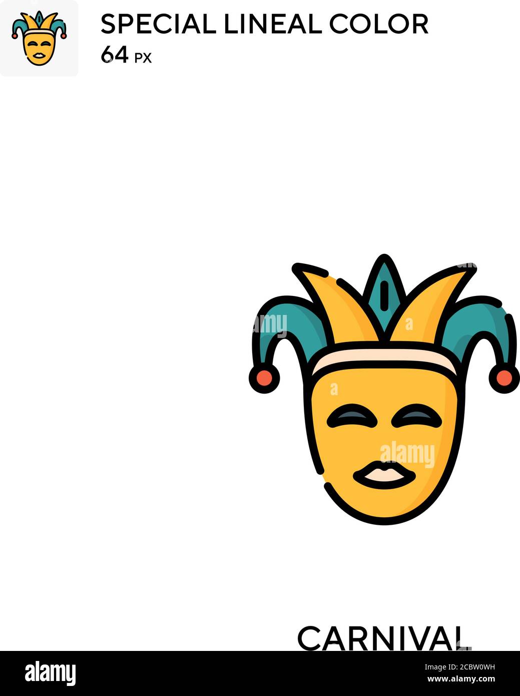 Carnival Special lineal color vector icon. Carnival icons for your ...