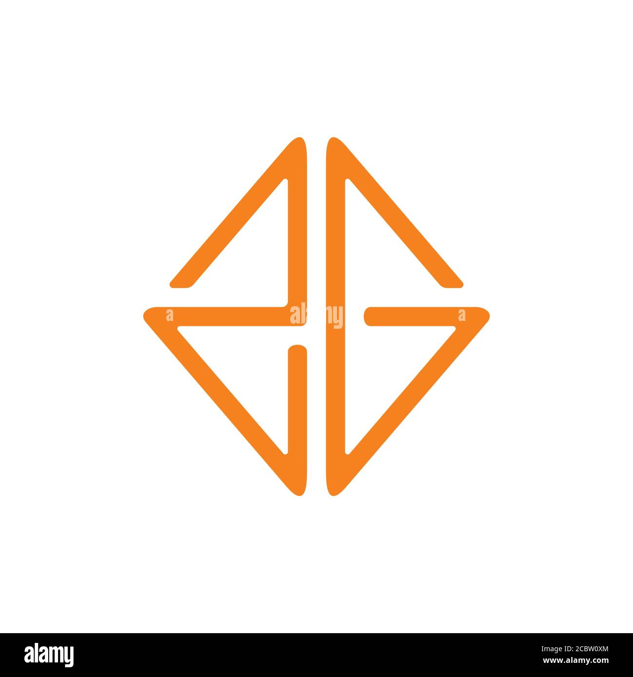 zg square geometric logo vector Stock Vector