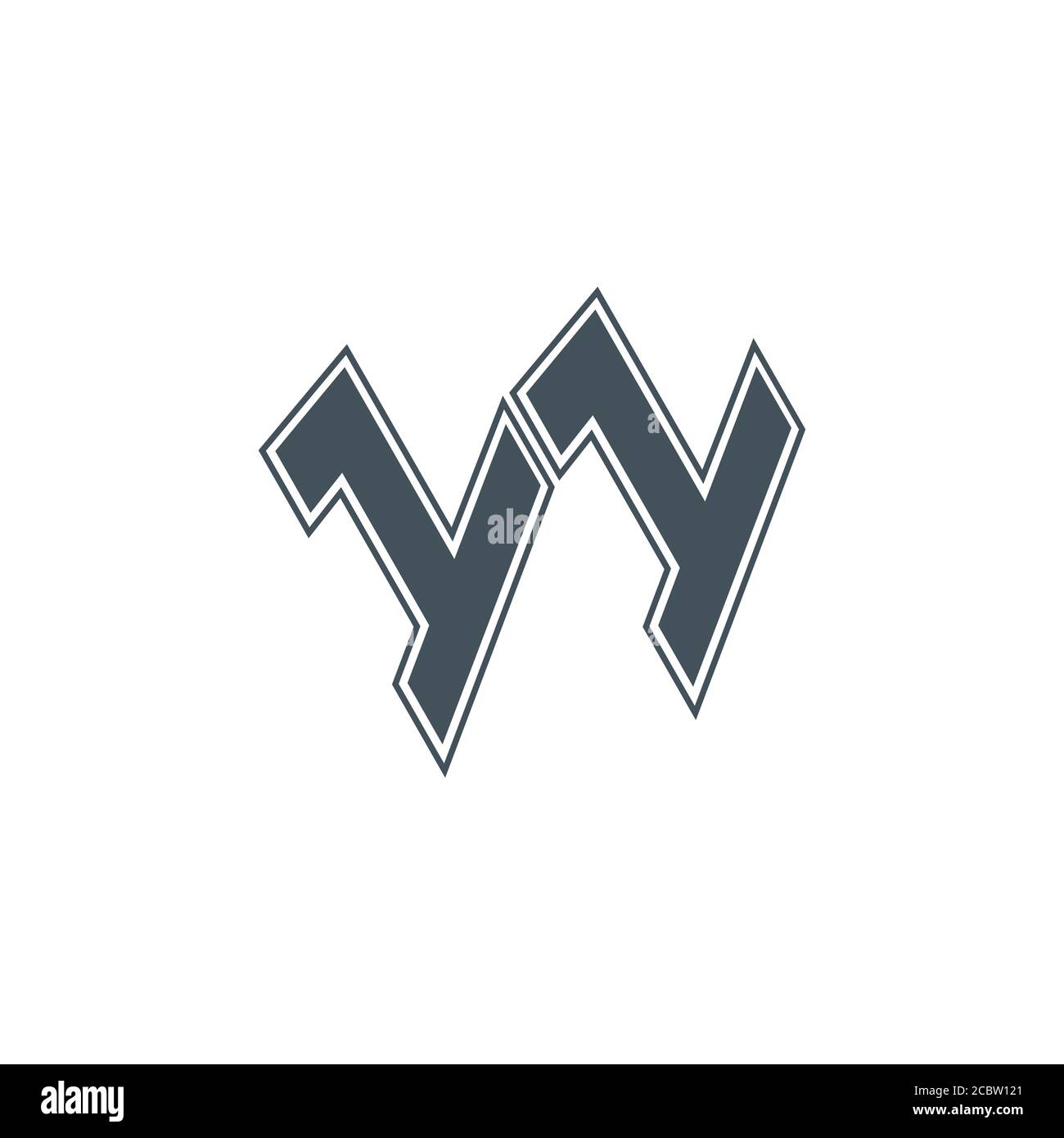 letter w simple geometric unusual logo vector Stock Vector Image & Art ...