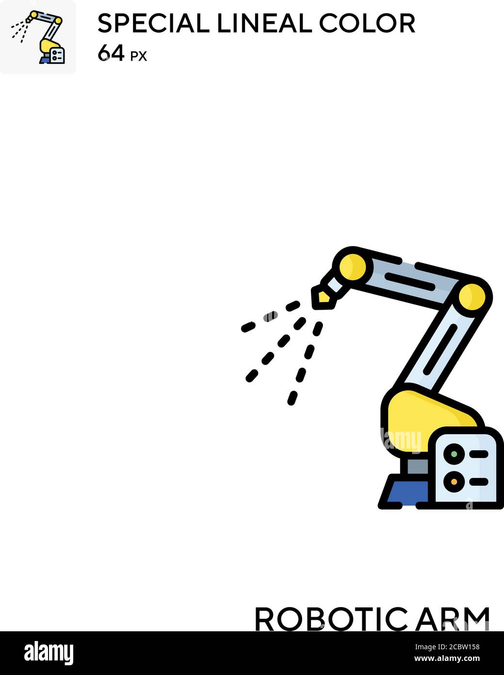 Robotic arm Special lineal color vector icon. Robotic arm icons for ...