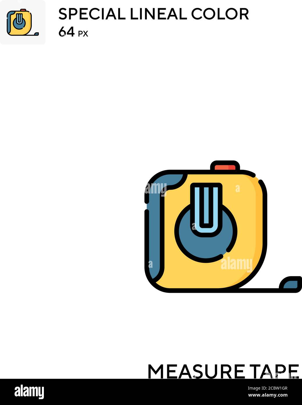 Measure tape Special lineal color vector icon. Measure tape icons for ...