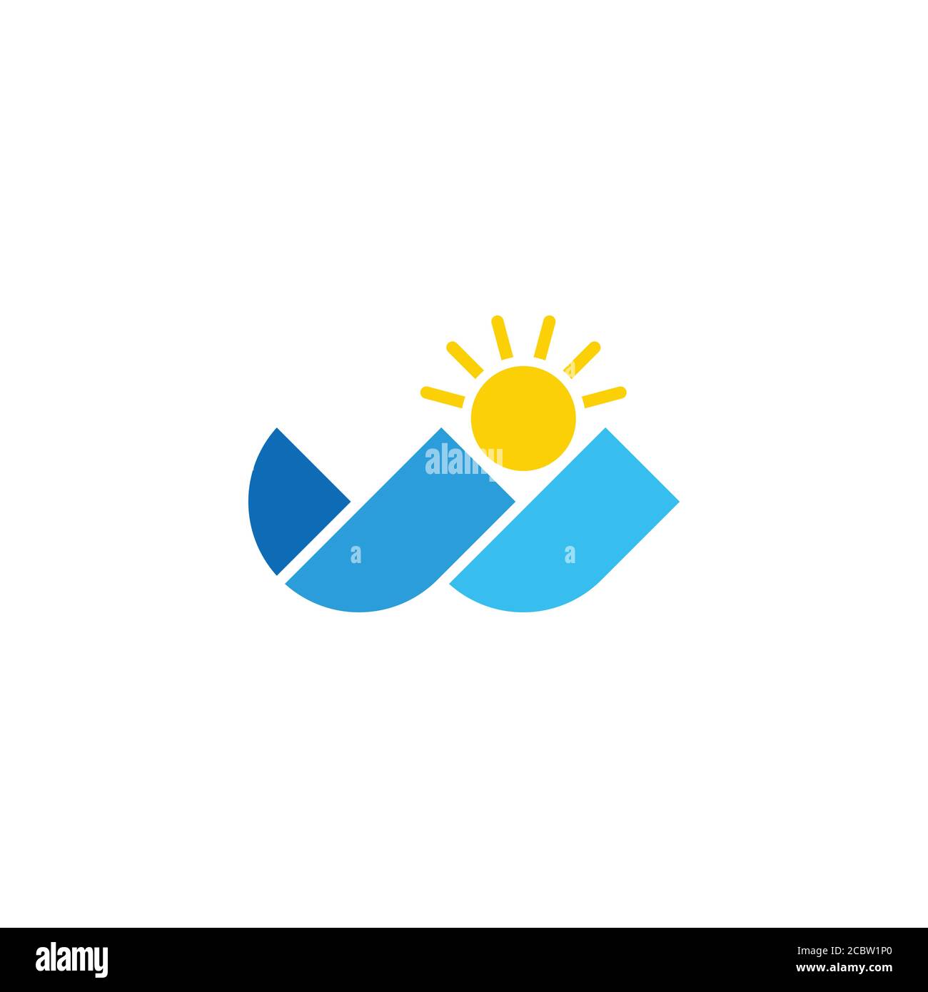 abstract geometric blue waves gradient design vector best for your ...