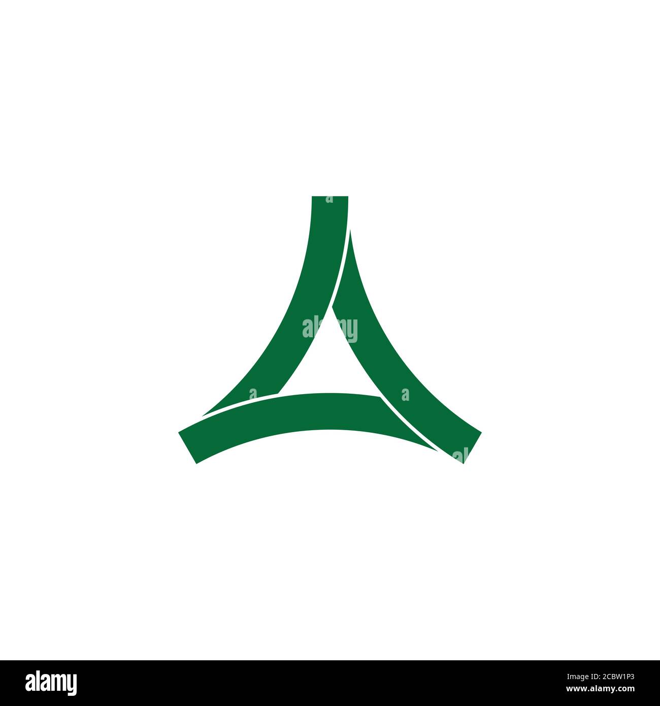 green triangle geometric line overlapping design vector Stock Vector