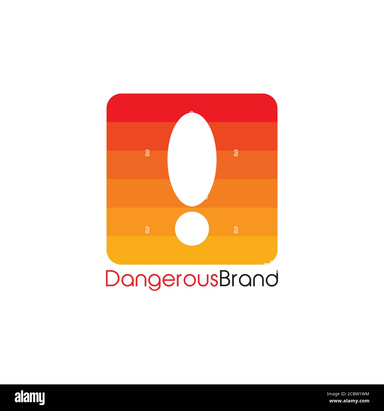 exclamation gradient cute brand logo vector Stock Vector Image & Art Alamy