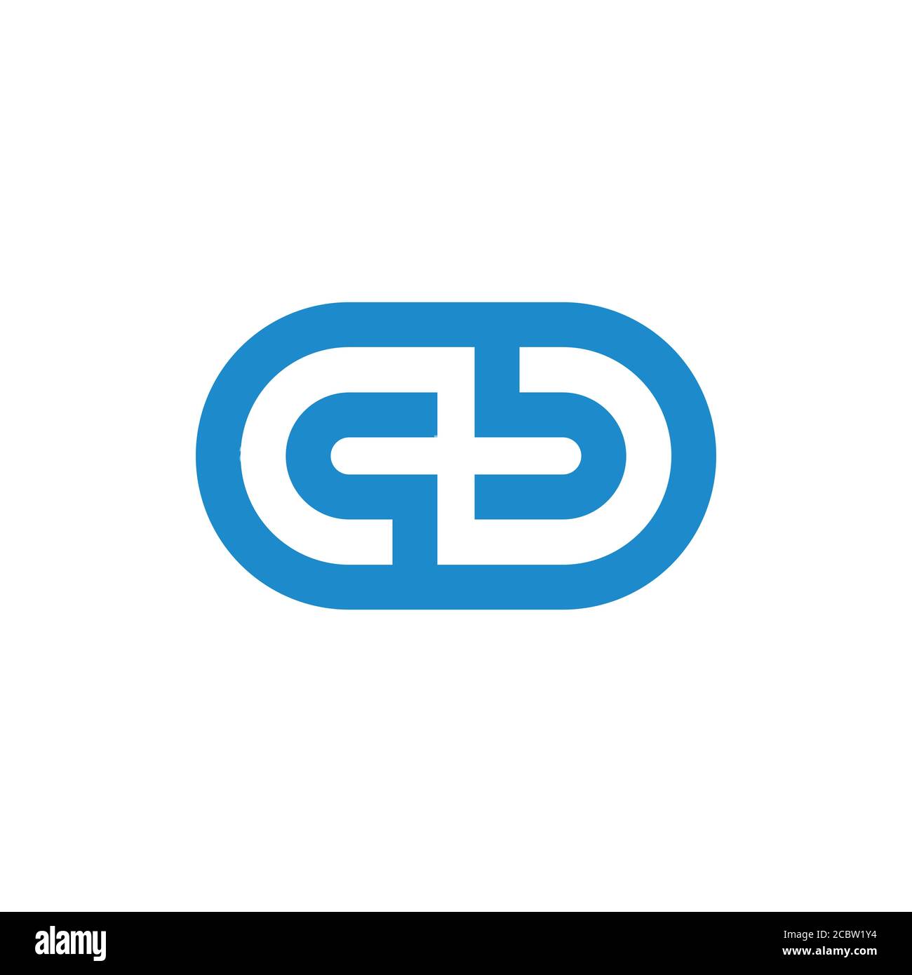 letter qb simple circle geometric line design logo vector Stock Vector ...