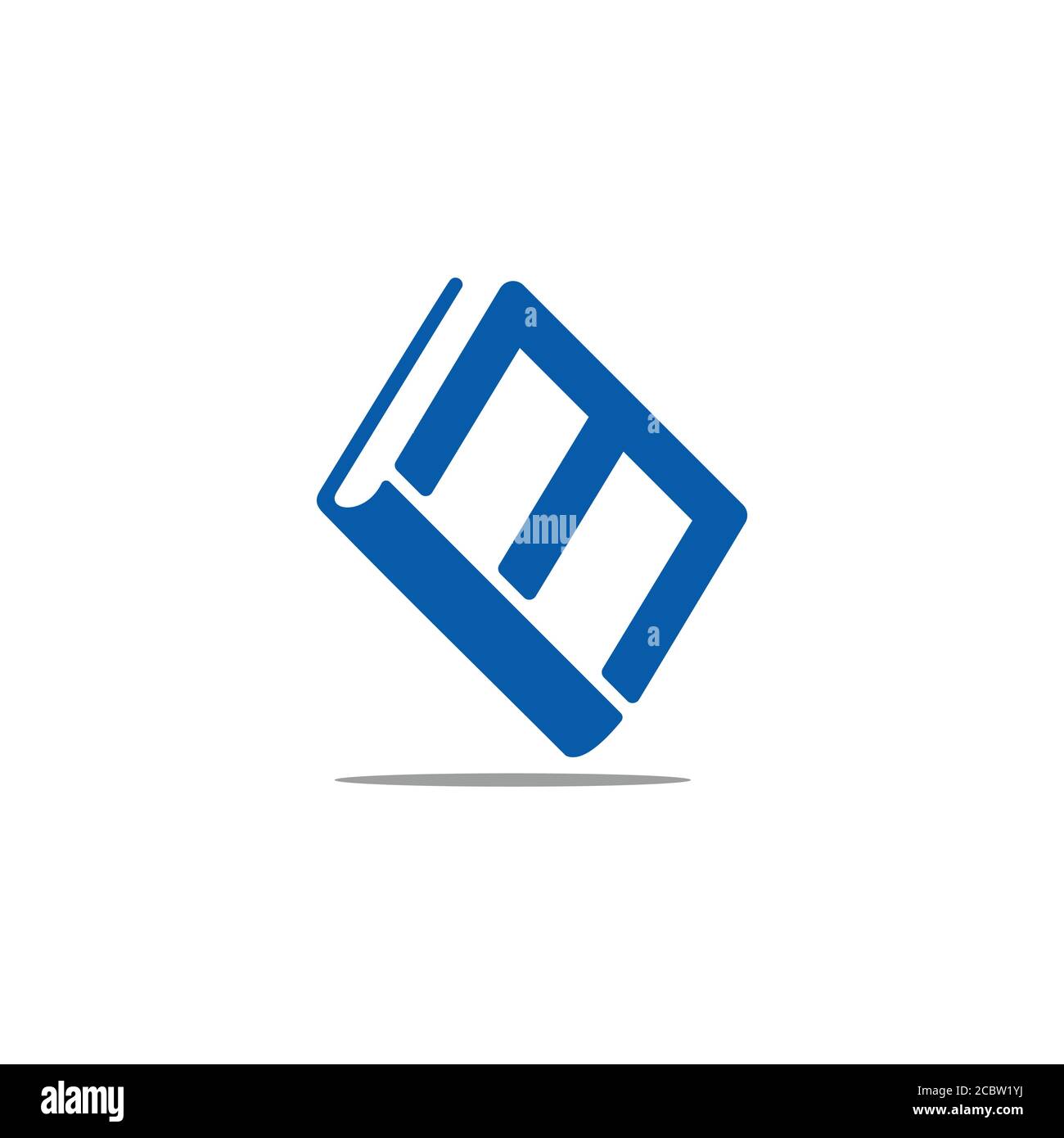 letter m book education symbol geometric logo vector Stock Vector