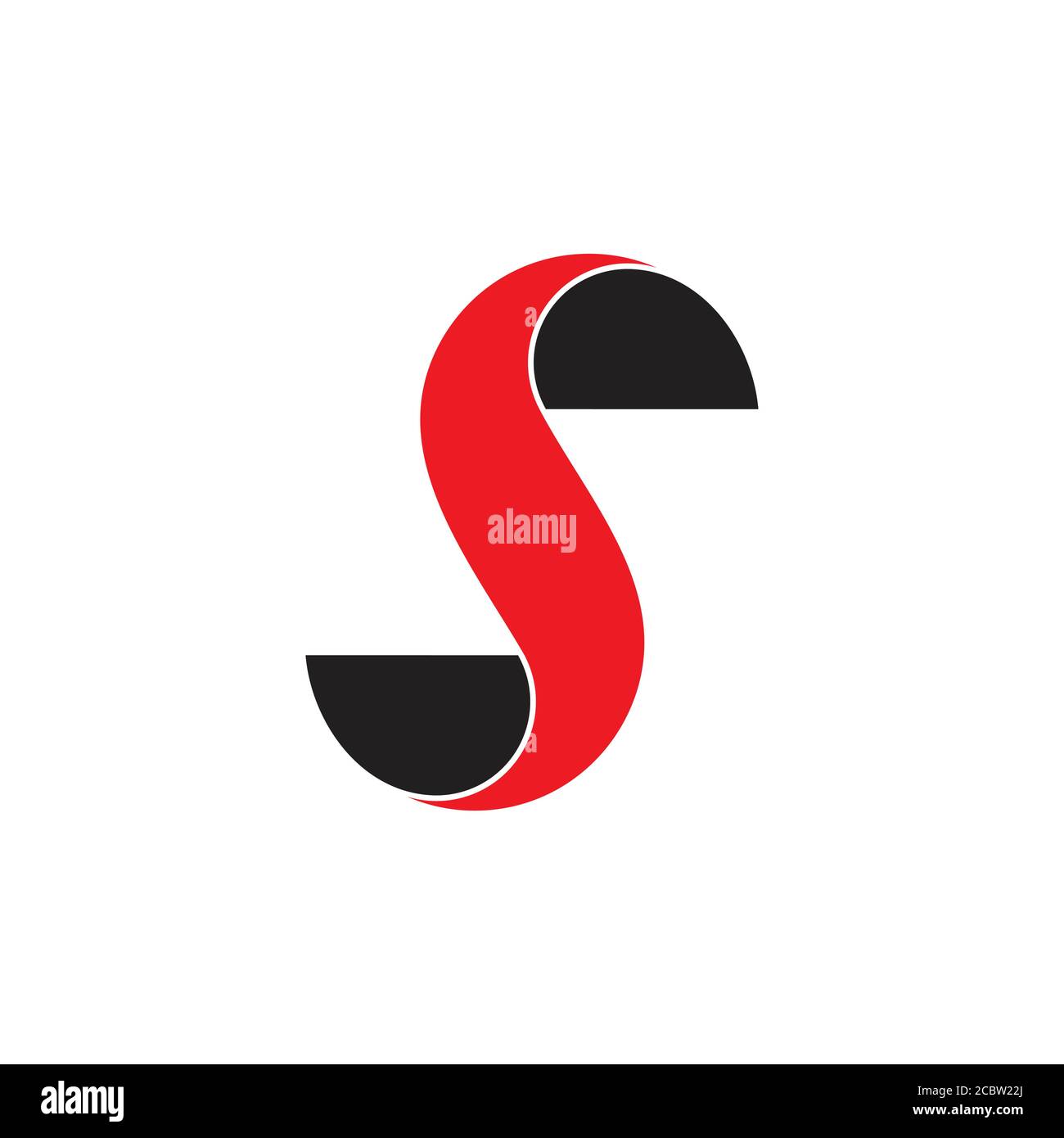 letter s twist 3d geometric logo vector Stock Vector