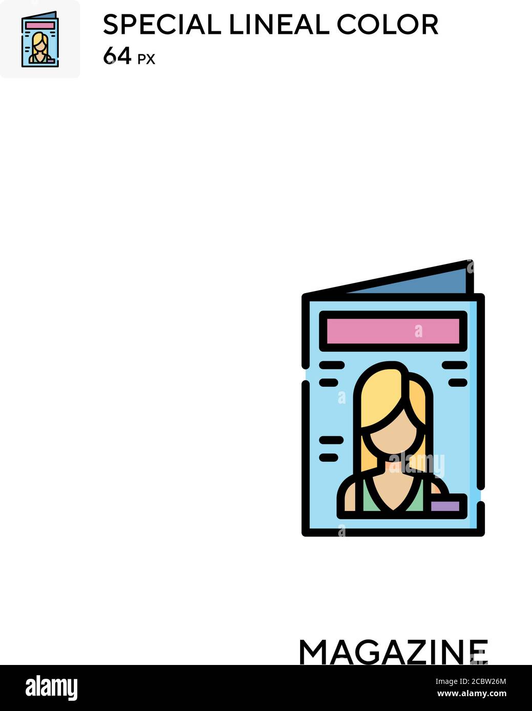 Magazine Special lineal color vector icon. Magazine icons for your ...