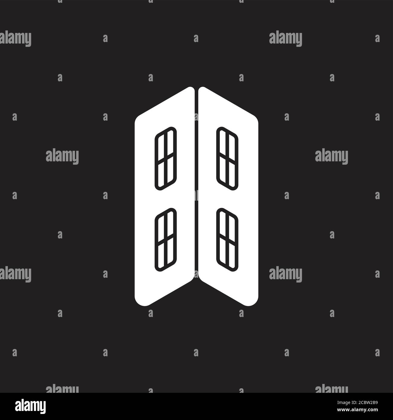windows simple resident apartment symbol logo vector Stock Vector