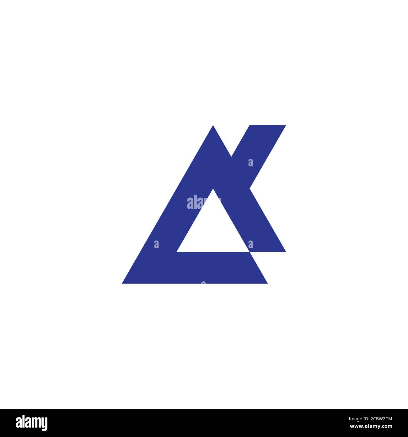 letter a simple geometric line logo vector Stock Vector