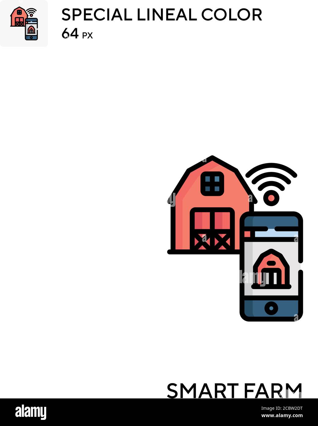 Smart farm Special lineal color vector icon. Smart farm icons for your ...
