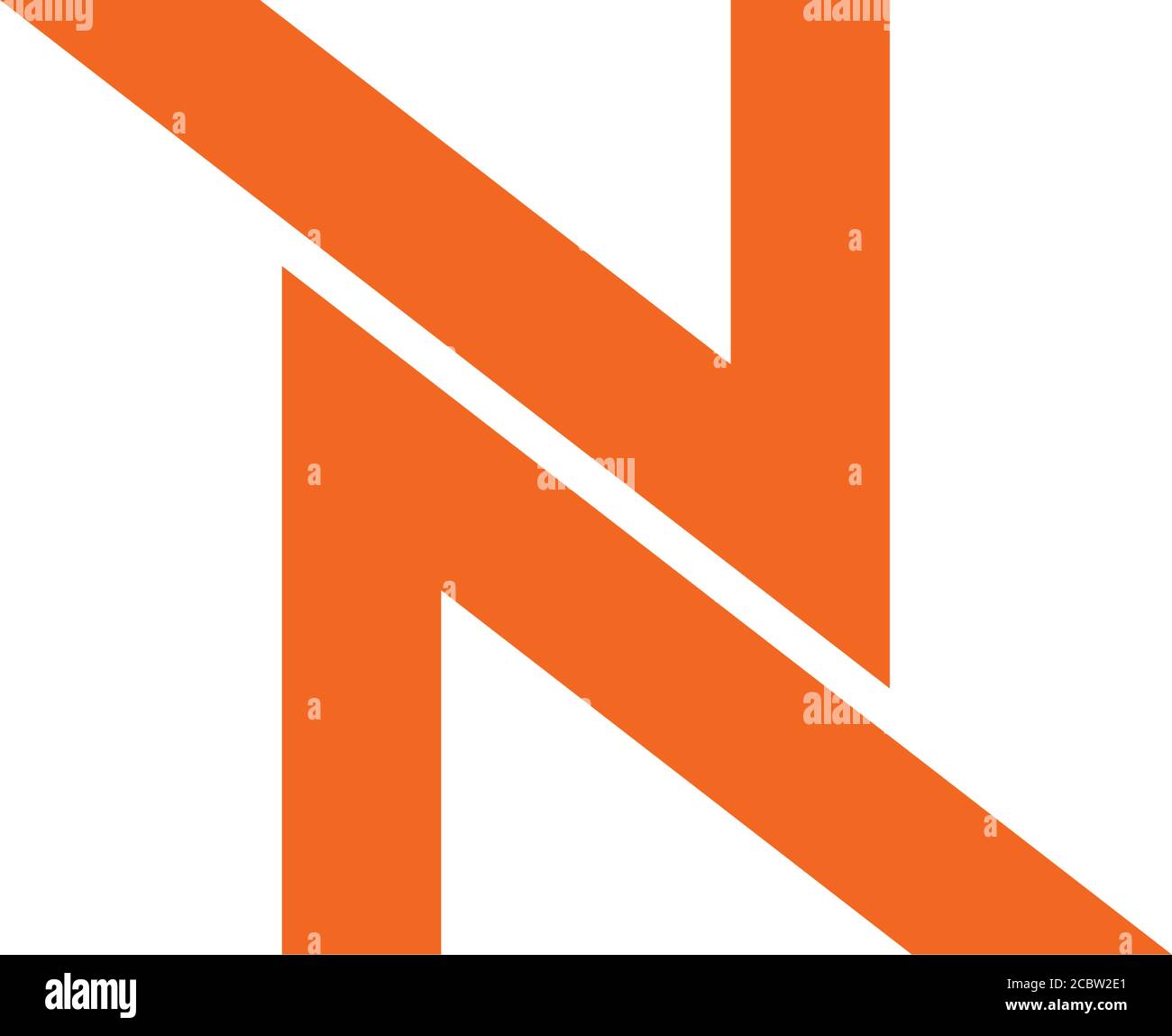 letter vn simple opposite geometric arrow design vector Stock Vector