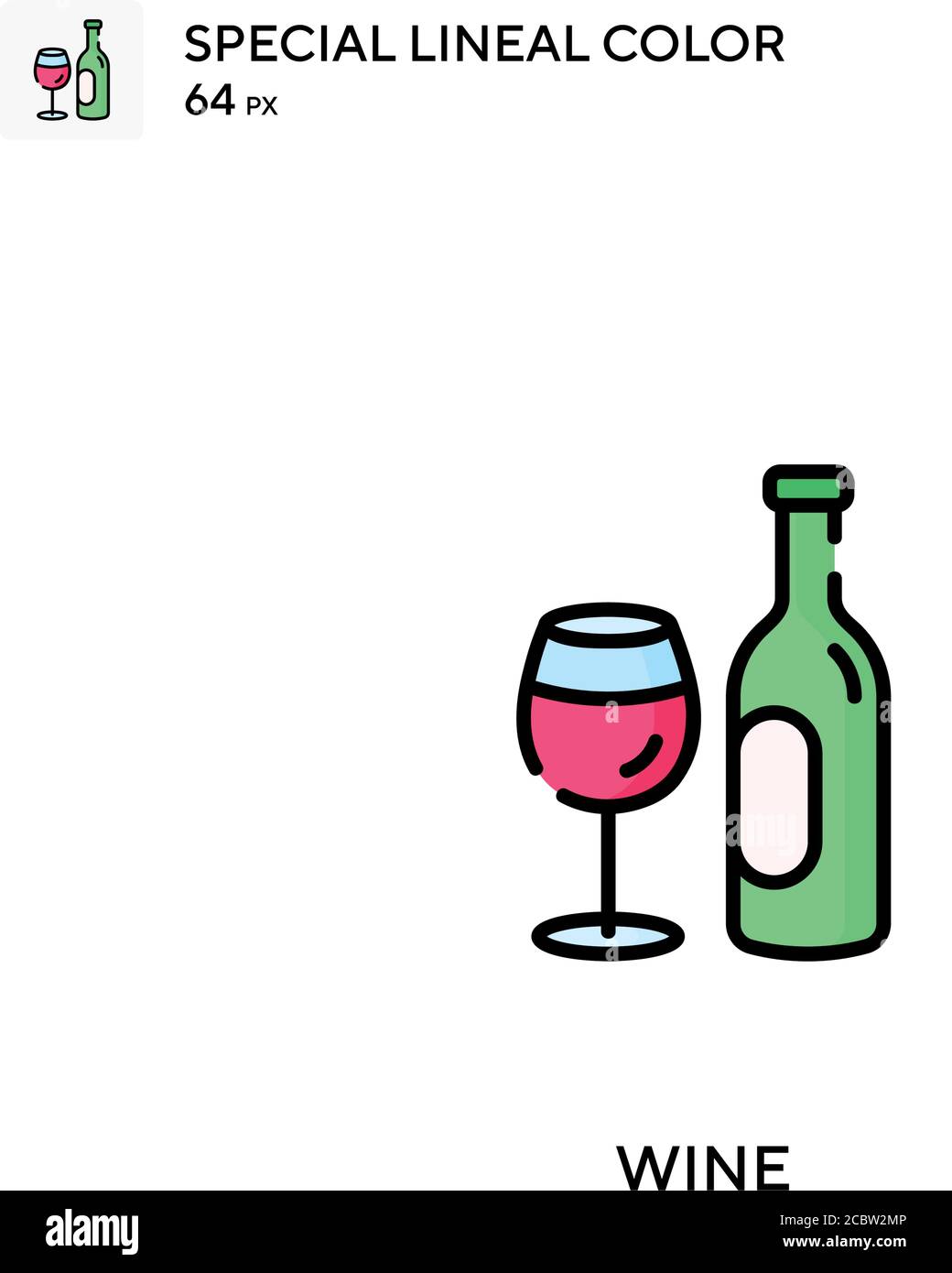 Wine Special lineal color vector icon. Wine icons for your business ...