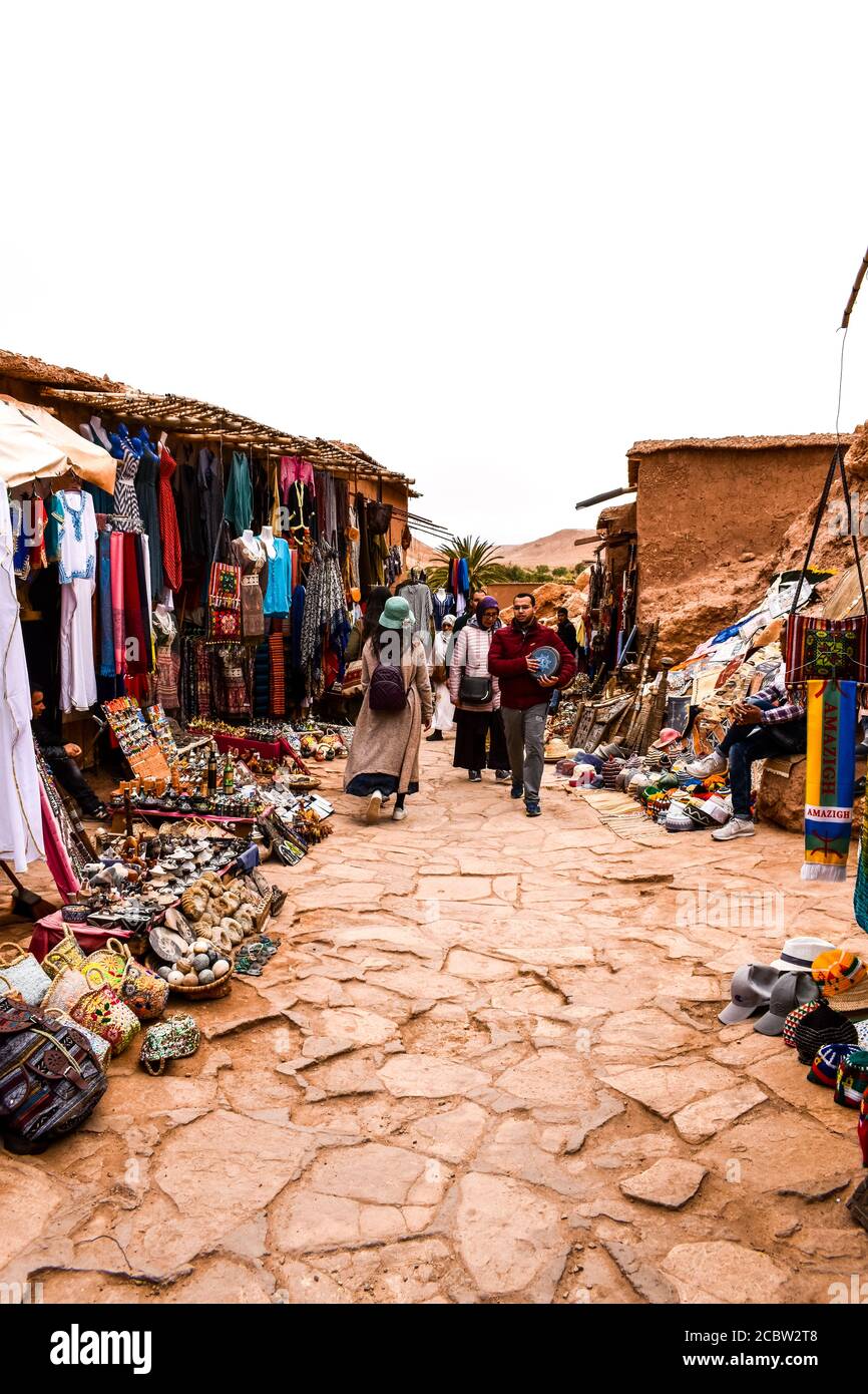 A market in Ait Benhaddou Stock Photo