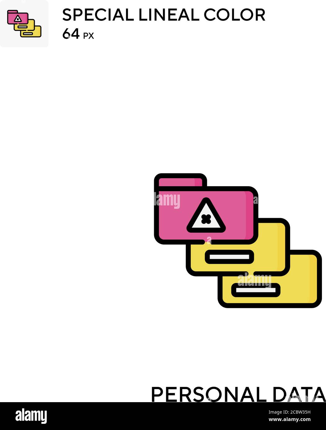 Personal data Special lineal color vector icon. Personal data icons for ...