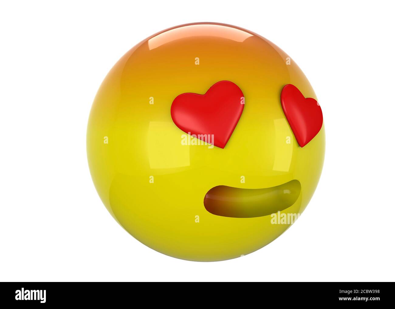 The Enamored Emoticon - 3D Stock Photo