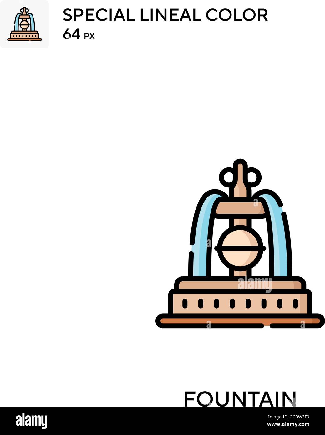 Fountain Special lineal color vector icon. Fountain icons for your ...