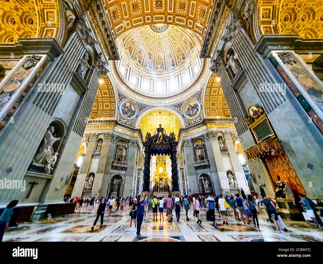 Inside St. Peter's Basilica Stock Photo