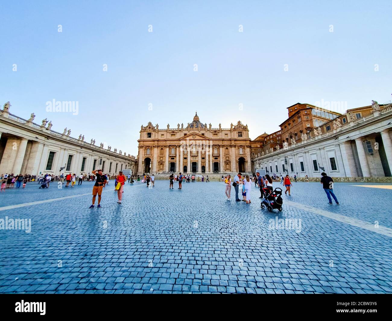 Saint Peter's Square and Saint Peter's Basilica Stock Photo