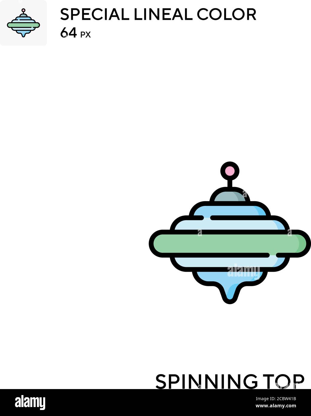 Spinning top Special lineal color vector icon. Spinning top icons for ...