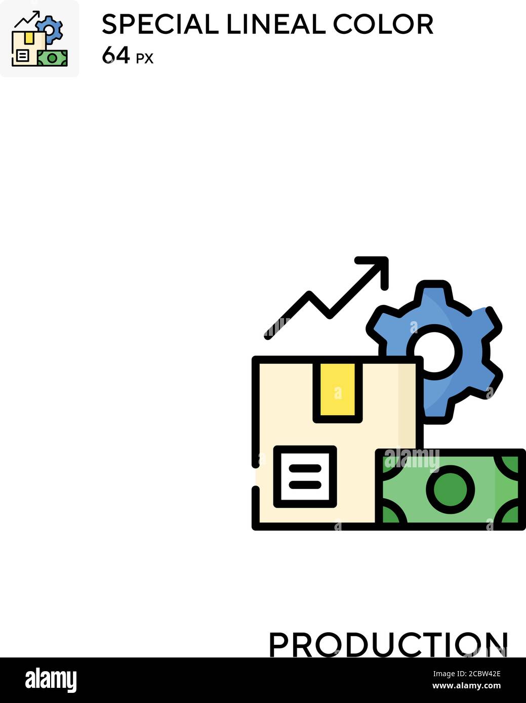 Production Special lineal color vector icon. Production icons for your ...