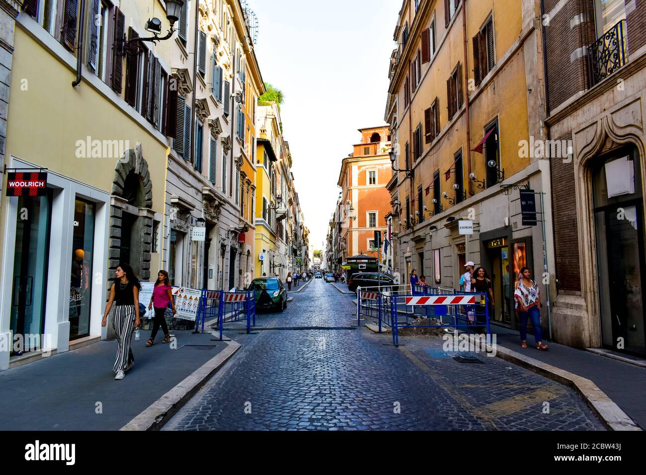 One of the sidestreets in Rome Stock Photo