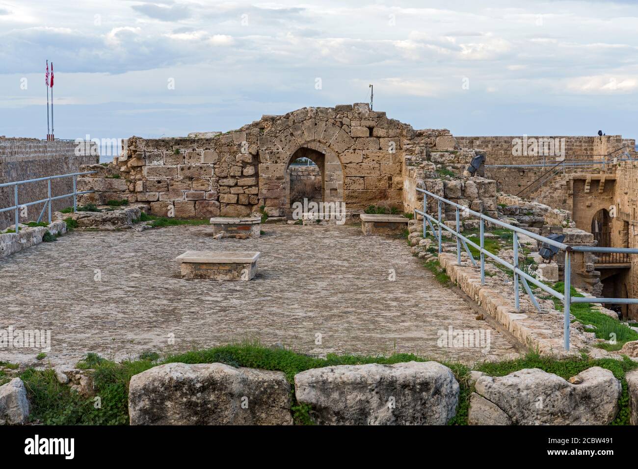 Festung Kyrenia, Türkische Republik Nordzypern Stock Photo