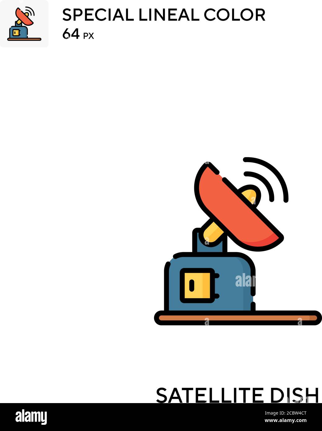 Satellite dish Special lineal color vector icon. Satellite dish icons ...