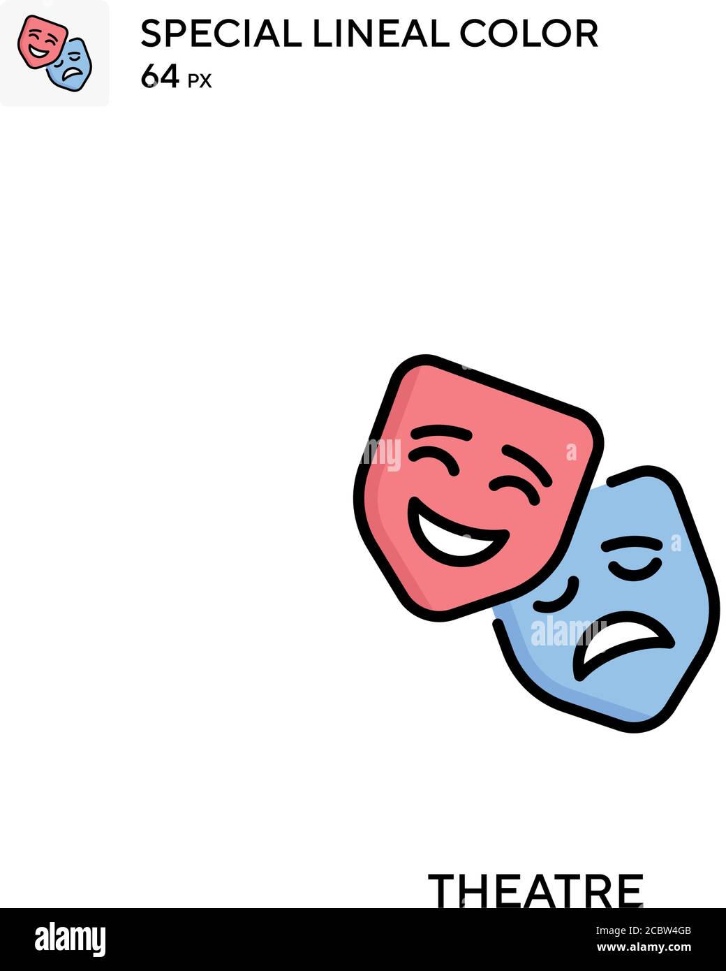 Theatre Special lineal color vector icon. Theatre icons for your ...