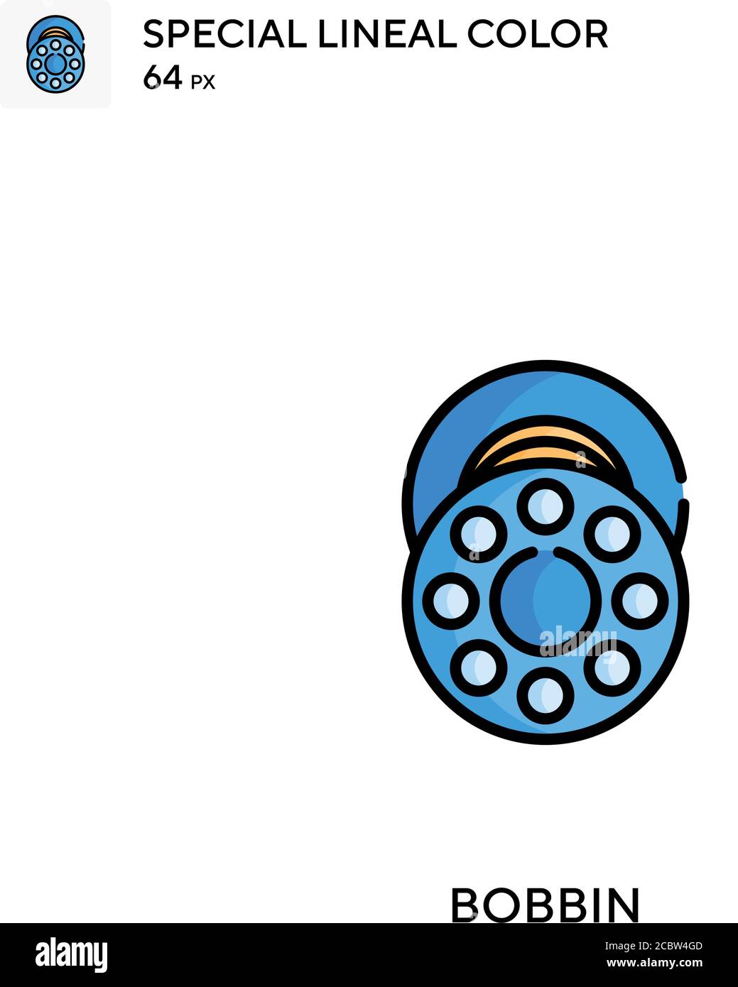 Bobbin Special lineal color vector icon. Bobbin icons for your business ...
