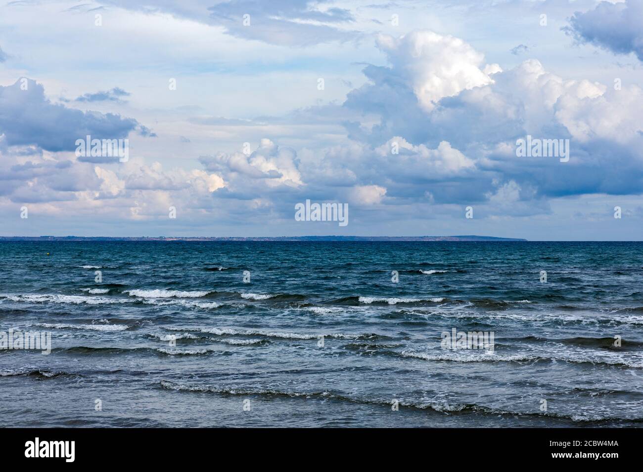 Meer; Strand; Himmel; Larnaka, Republik Zypern Stock Photo