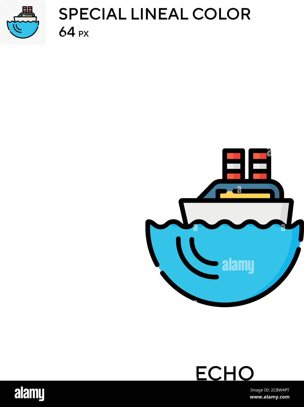 Echo Special lineal color vector icon. Echo icons for your business
