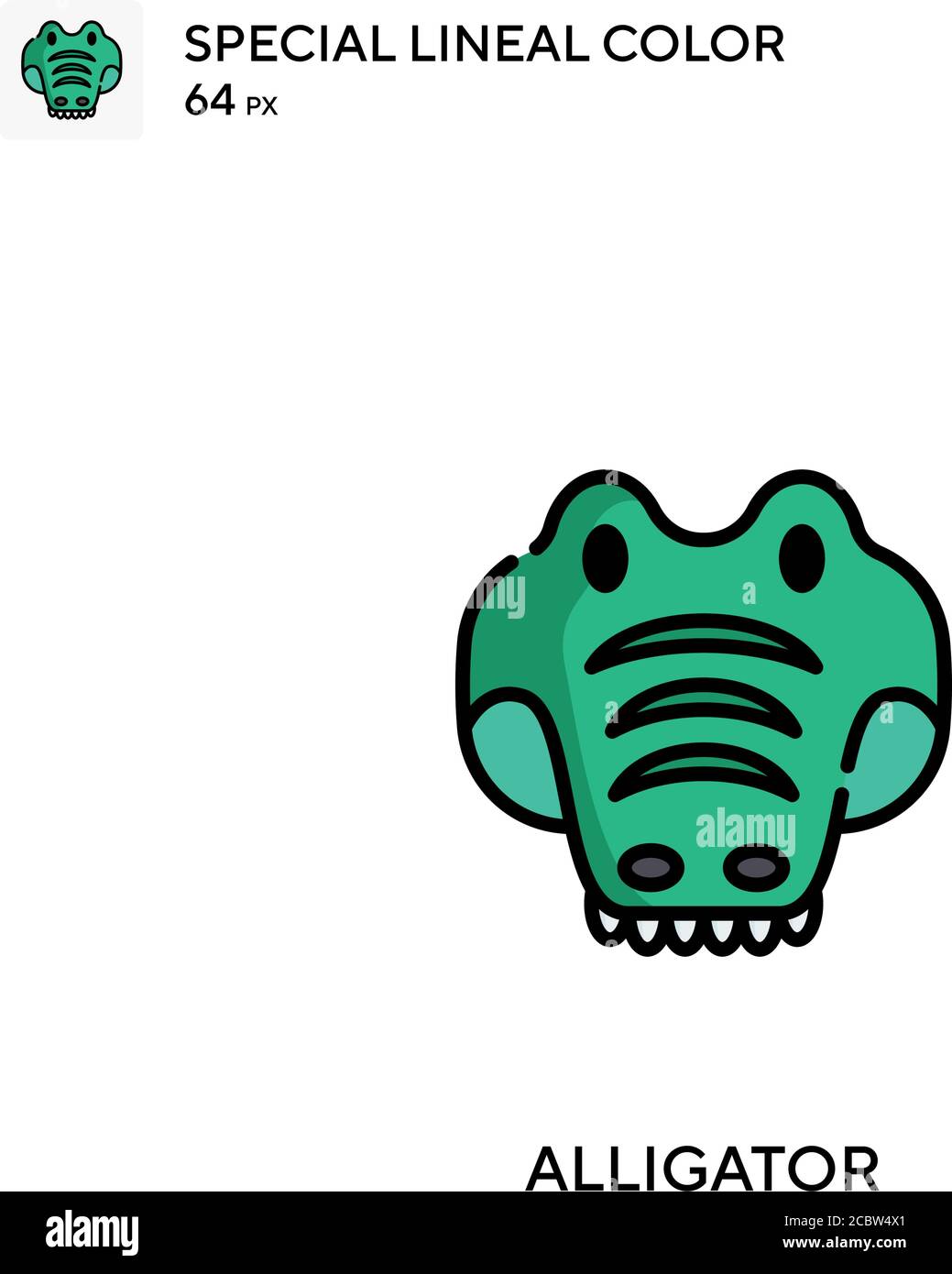 Alligator Special lineal color vector icon. Alligator icons for your ...