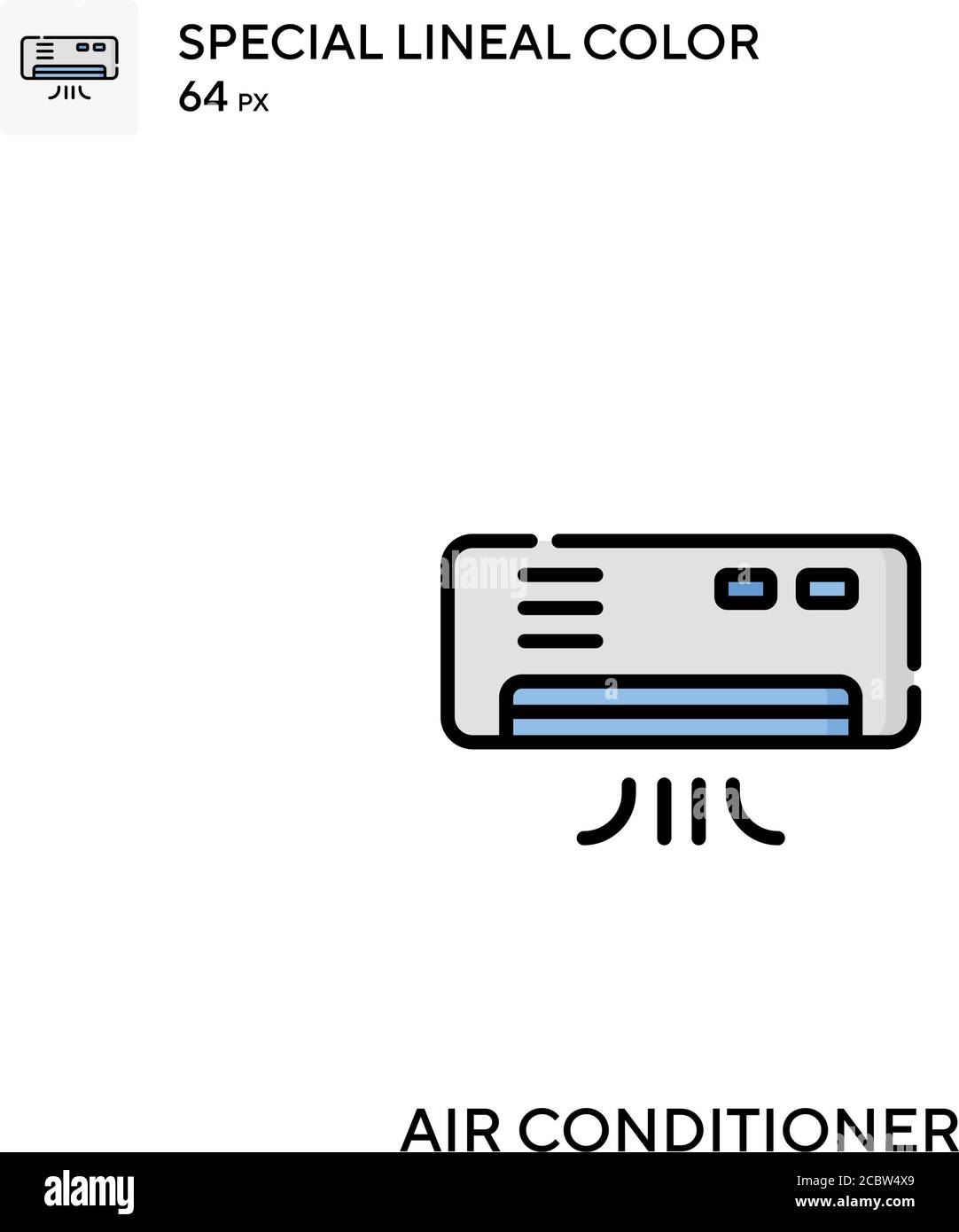 Air conditioner Special lineal color vector icon. Air conditioner icons ...