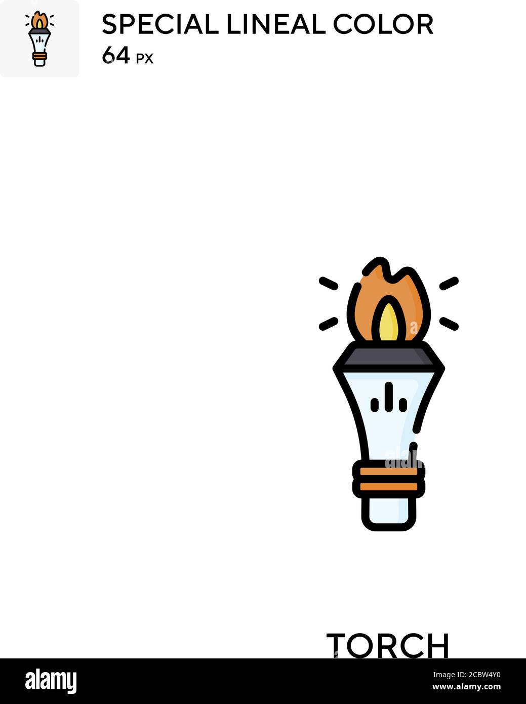 Torch Special lineal color vector icon. Torch icons for your business ...