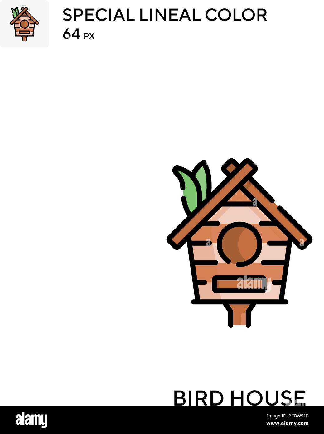 Bird house Special lineal color vector icon. Bird house icons for your ...