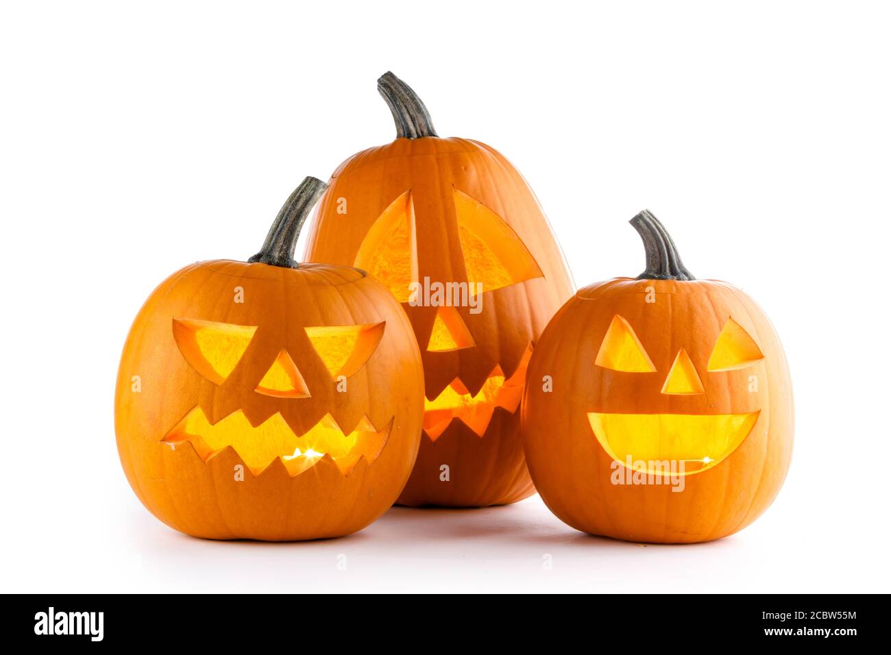 Three pumpkins isolated on hi-res stock photography and images - Alamy