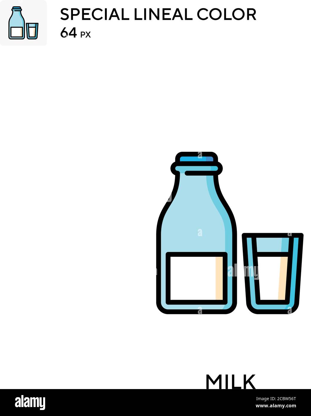 Milk Special lineal color vector icon. Milk icons for your business ...