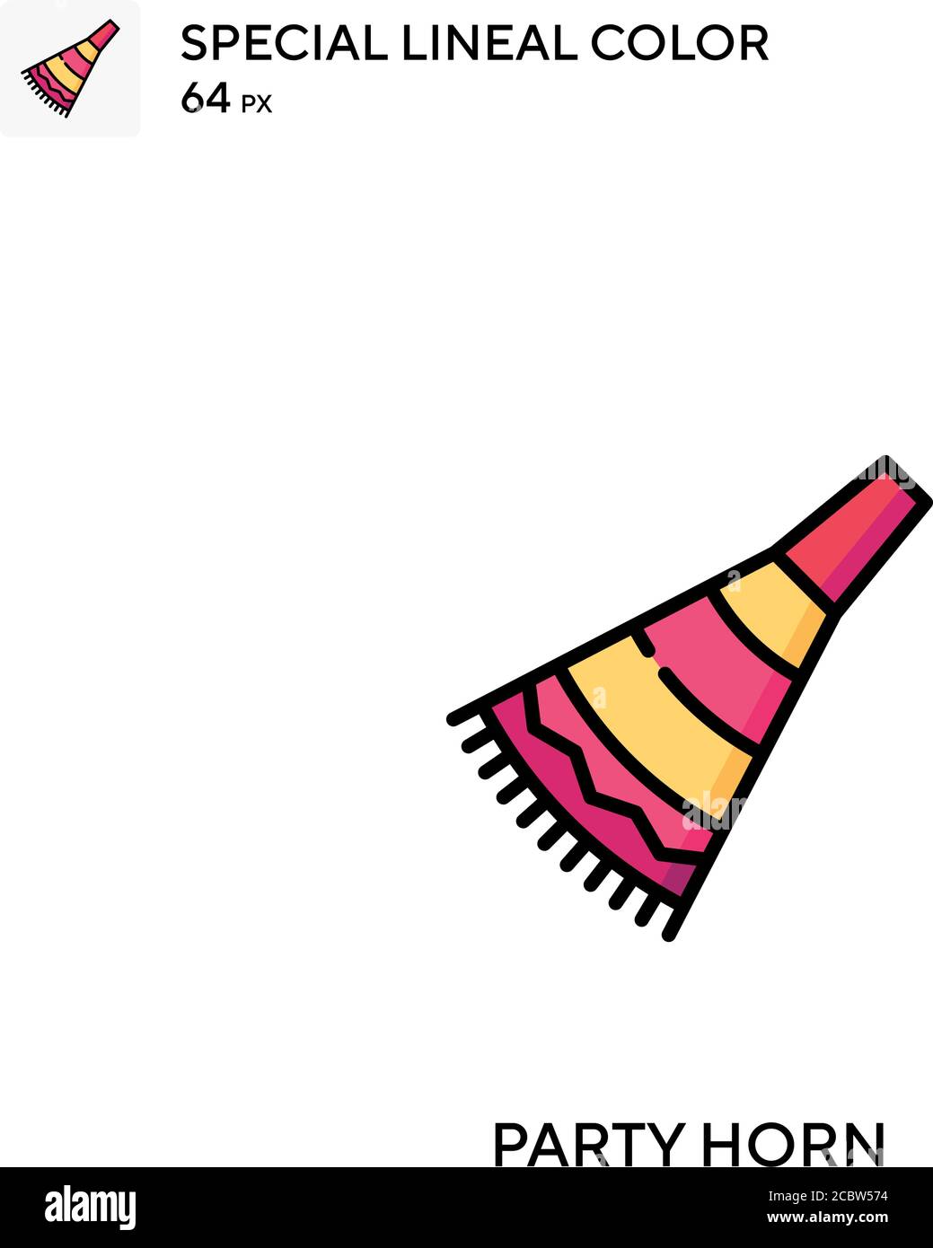 Party horn Special lineal color vector icon. Party horn icons for your ...