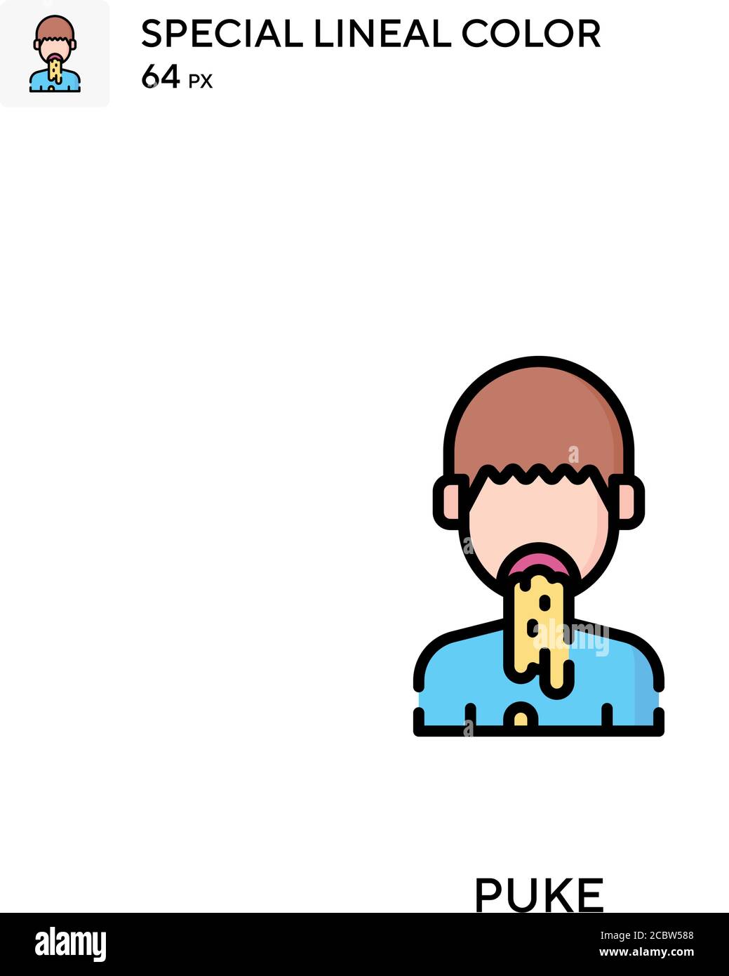 Puke Special lineal color vector icon. Puke icons for your business