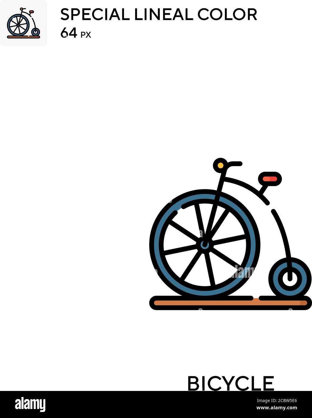 Bicycle Special lineal color vector icon. Bicycle icons for your ...