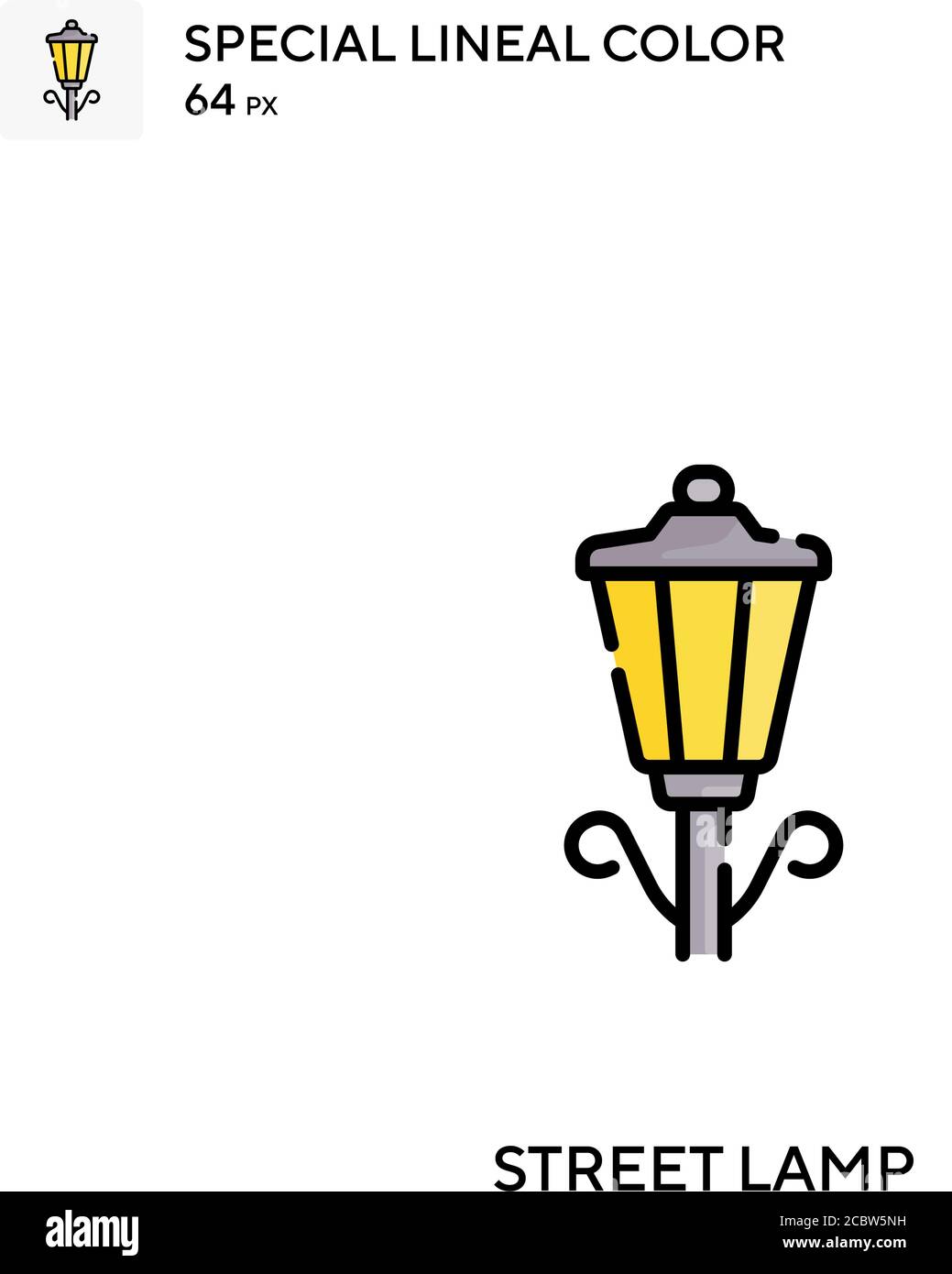 Street lamp Special lineal color vector icon. Street lamp icons for ...