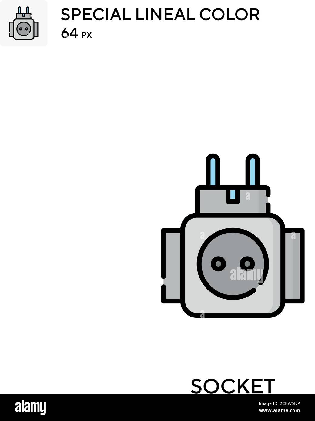 Socket Special lineal color vector icon. Socket icons for your business