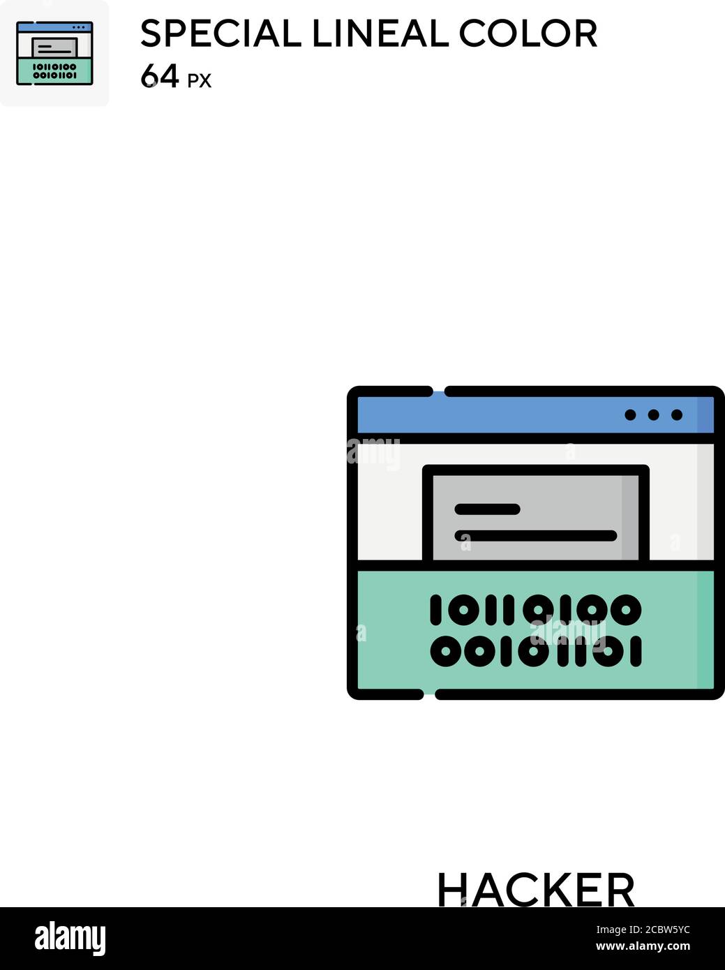 Hacker Special lineal color vector icon. Hacker icons for your business project Stock Vector