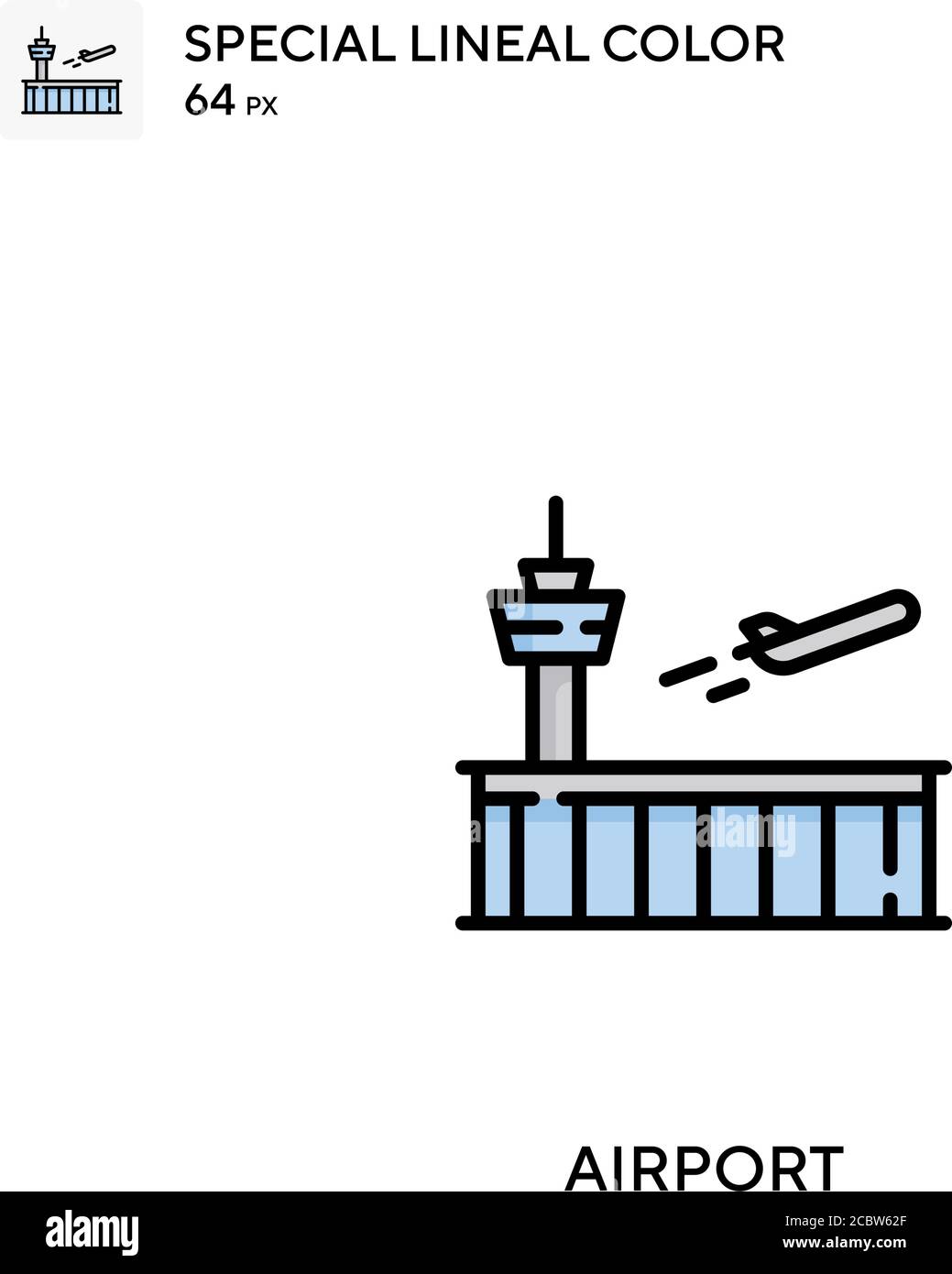 Airport Special lineal color vector icon. Airport icons for your ...