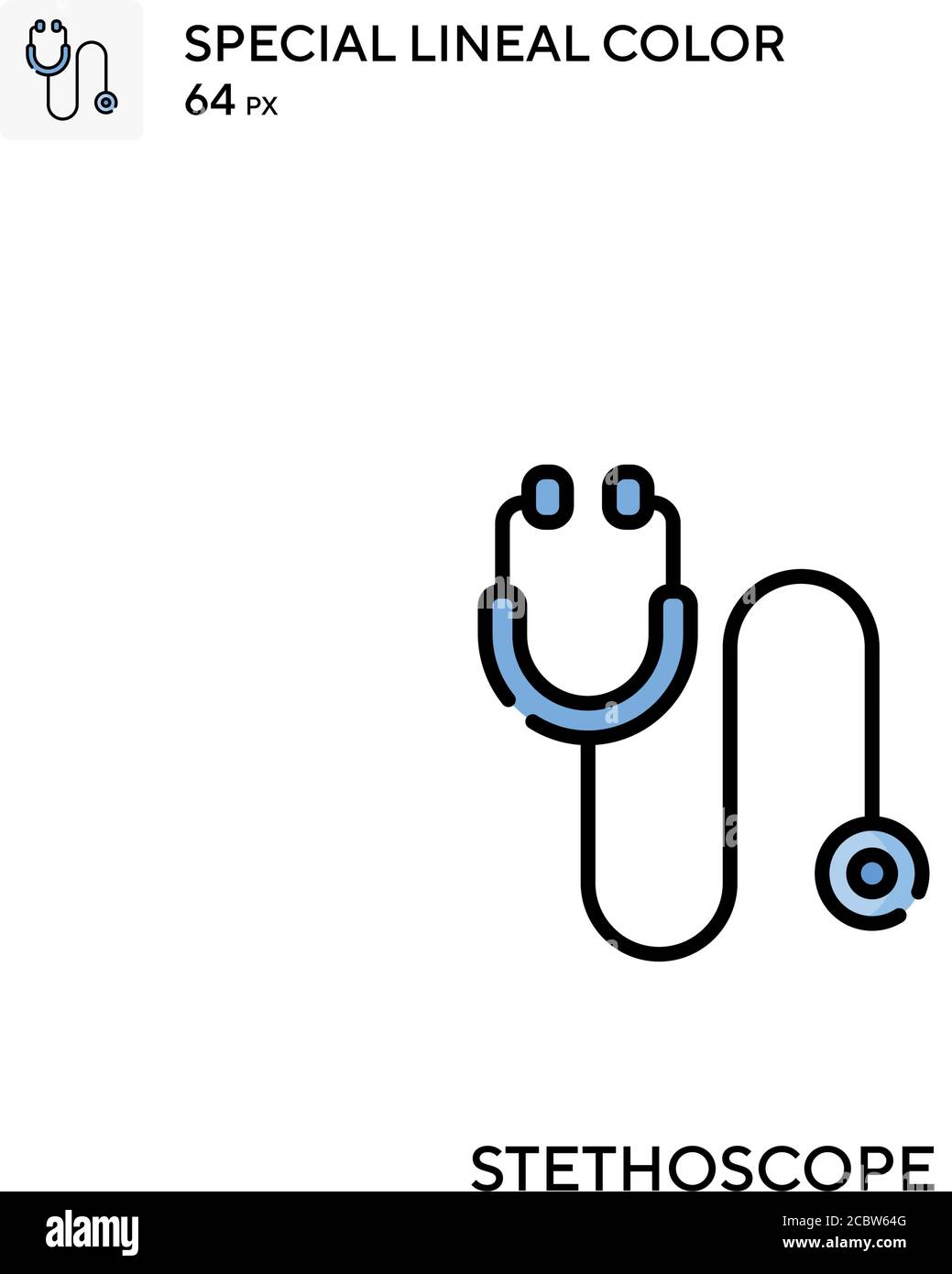 Stethoscope Special lineal color vector icon. Stethoscope icons for ...