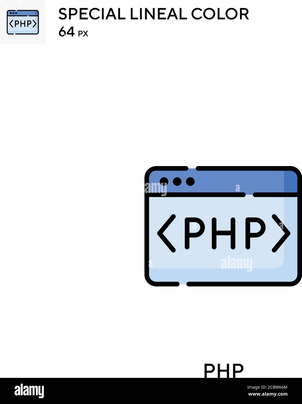 Php Special lineal color vector icon. Php icons for your business project Stock Vector
