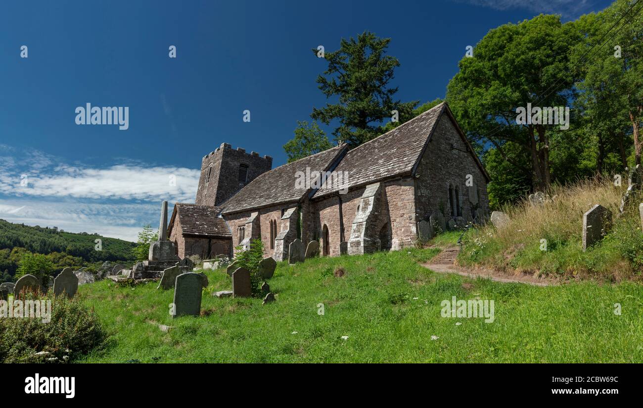 Cwmyoy, Monmouthshire, Wales, 7th August 2020, The Church of St Martin
